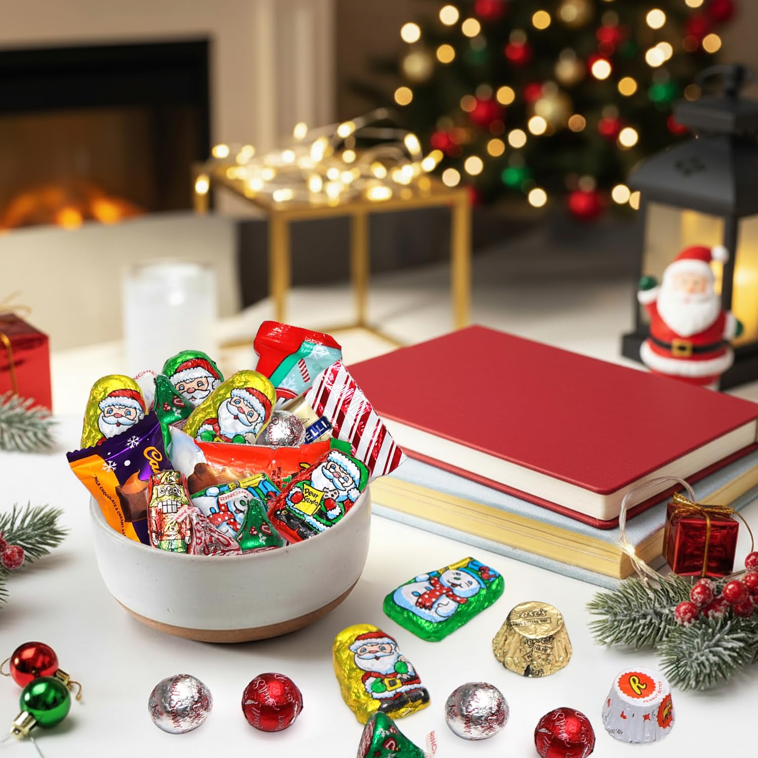 Bulk Christmas Candy Chocolate Variety Mix 4 LB - Individually Wrapped Assorted Holiday Themed Chocolates Assortment for Classroom Candy, Bowls, Parties, Stockings & Gift Bags - 图片 3