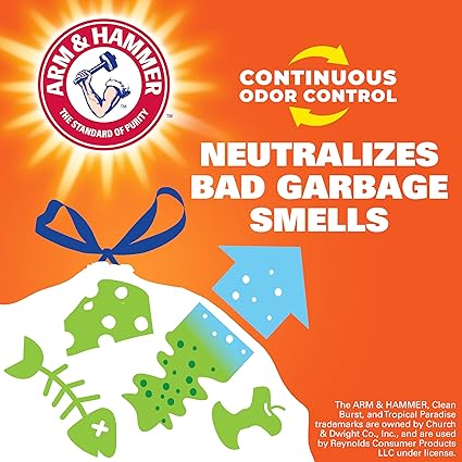 Hefty Ultra Strong 13 Gallon Trash Bags, Tall Kitchen Trash Bags 13 Gallon Size, Drawstring Closure, Continuous Odor Control, White, Lavender and Sweet Vanilla Scent, 110 Bags - 图片 5