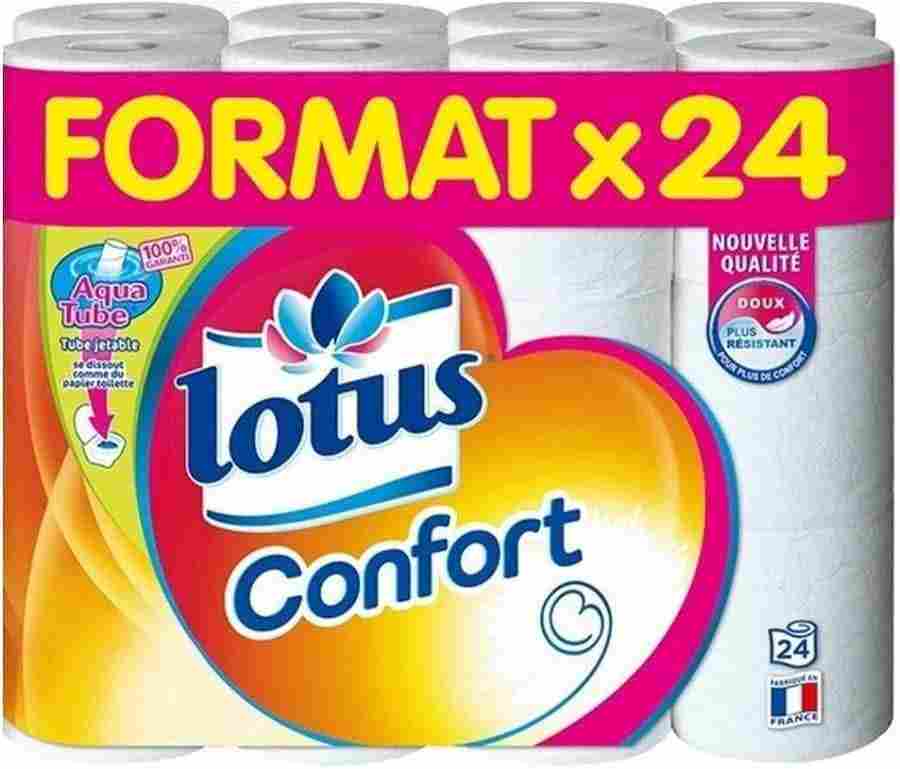 Papier Toilette Lotus Confort Blanc 48 rouleaux doux et résistante - Offre Spéciale – Image 2