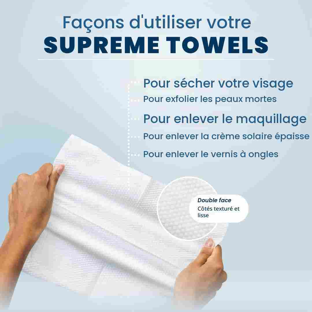 Clean Skin Club Clean Towels XL® Supreme, lingettes visage 100% biosourcées USDA, jetables, texturées, plus épaisses, ultra-absorbantes et douces, approuvées eczéma, 50 lingettes. – Image 6